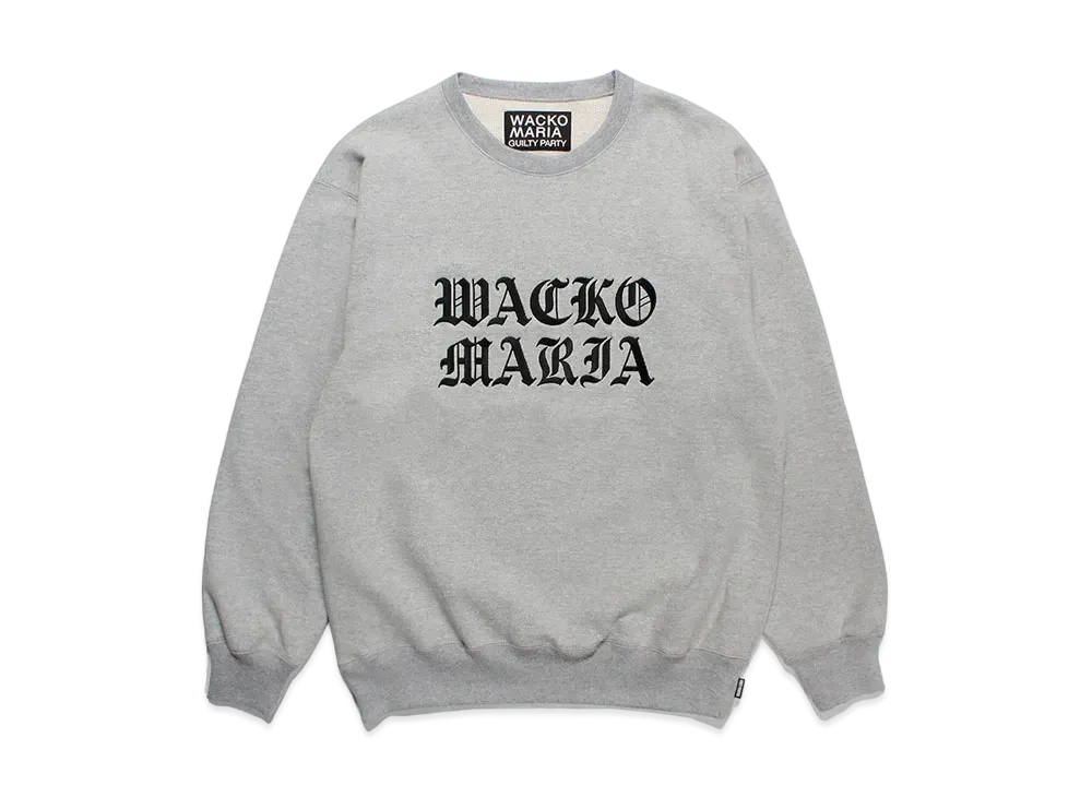 WACKO MARIA Heavy Weight Crew Neck Sweat Shirt "Gray"