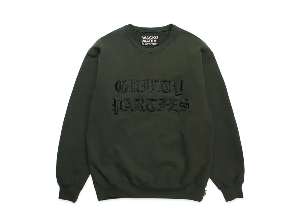 WACKO MARIA Heavy Weight Crew Neck Sweat Shirt "Green"