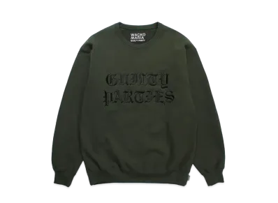 WACKO MARIA Heavy Weight Crew Neck Sweat Shirt "Green"