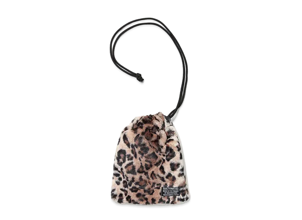 WACKO MARIA Faux Leopard Fur Shoulder Porch "Beige"