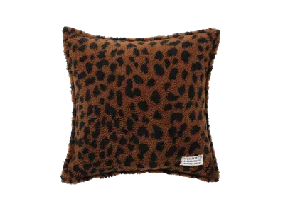 WACKO MARIA Leopard Boa Cushion "Brown"