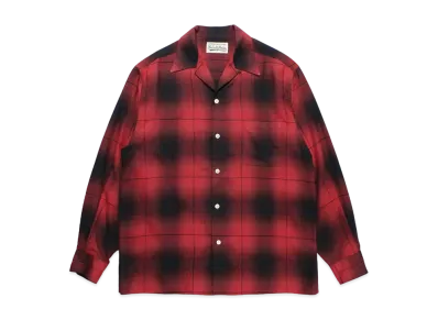 WACKO MARIA Check Open Collar Shirt "Red"