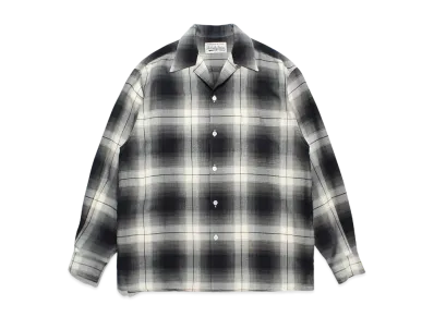 WACKO MARIA Check Open Collar Shirt "White"