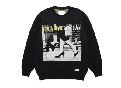 WACKO MARIA BLUE NOTE Jacquard Knit Sweater "Black"