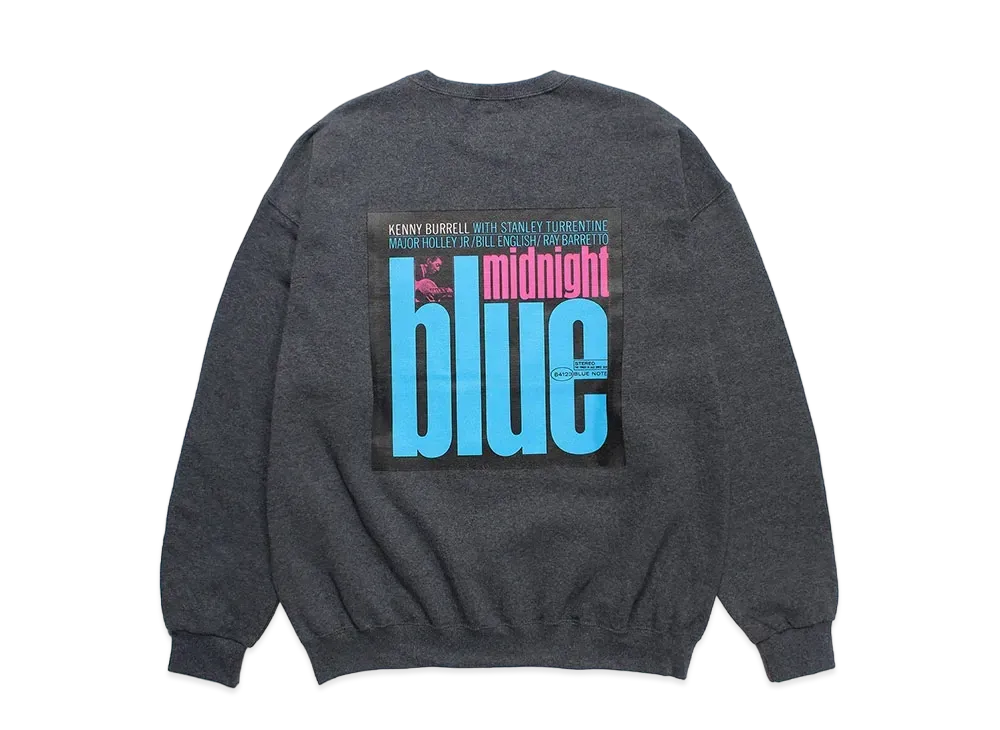 WACKO MARIA BLUE NOTE Sweat Shirt "Charcoal"