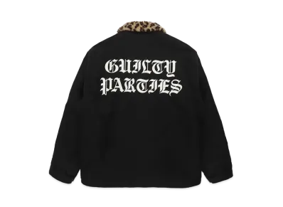 WACKO MARIA Leopard Boa Deck Jacket "Black"