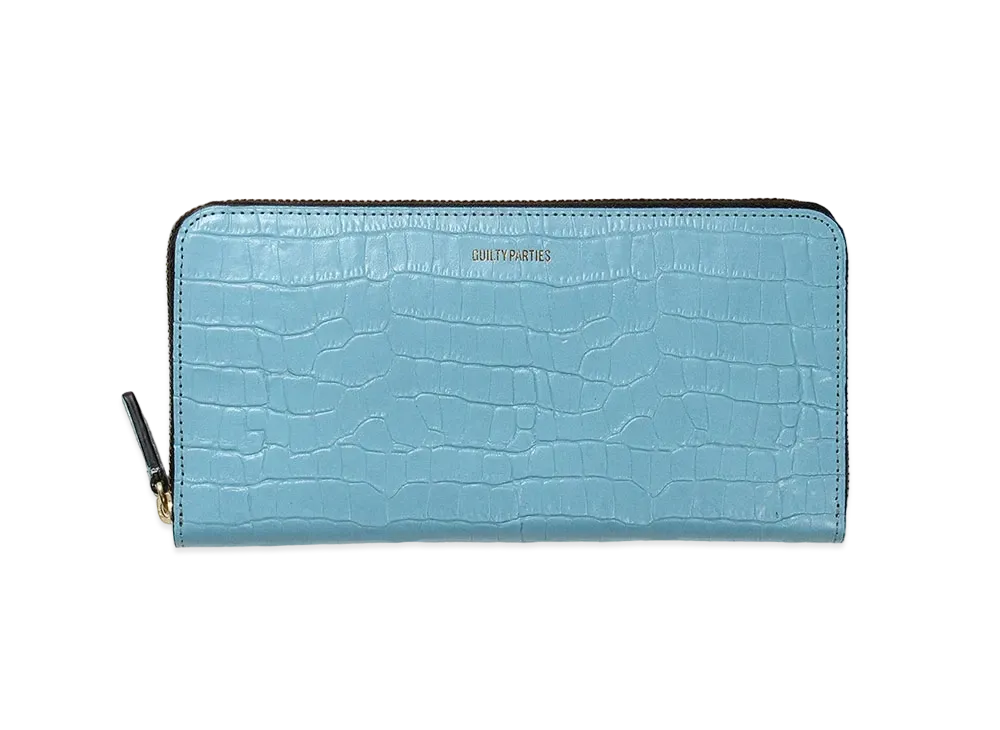 WACKO MARIA x SPEAKEASY / Round Zip Long Wallet "Light Blue"