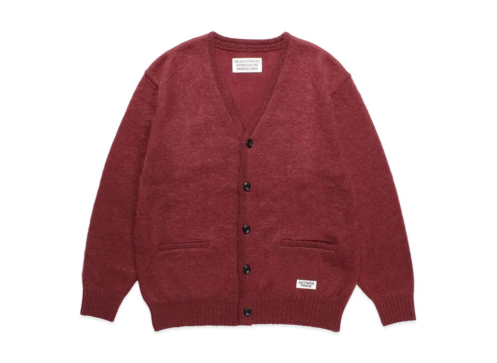 WACKO MARIA Mohair Knit Cardigan "Red"