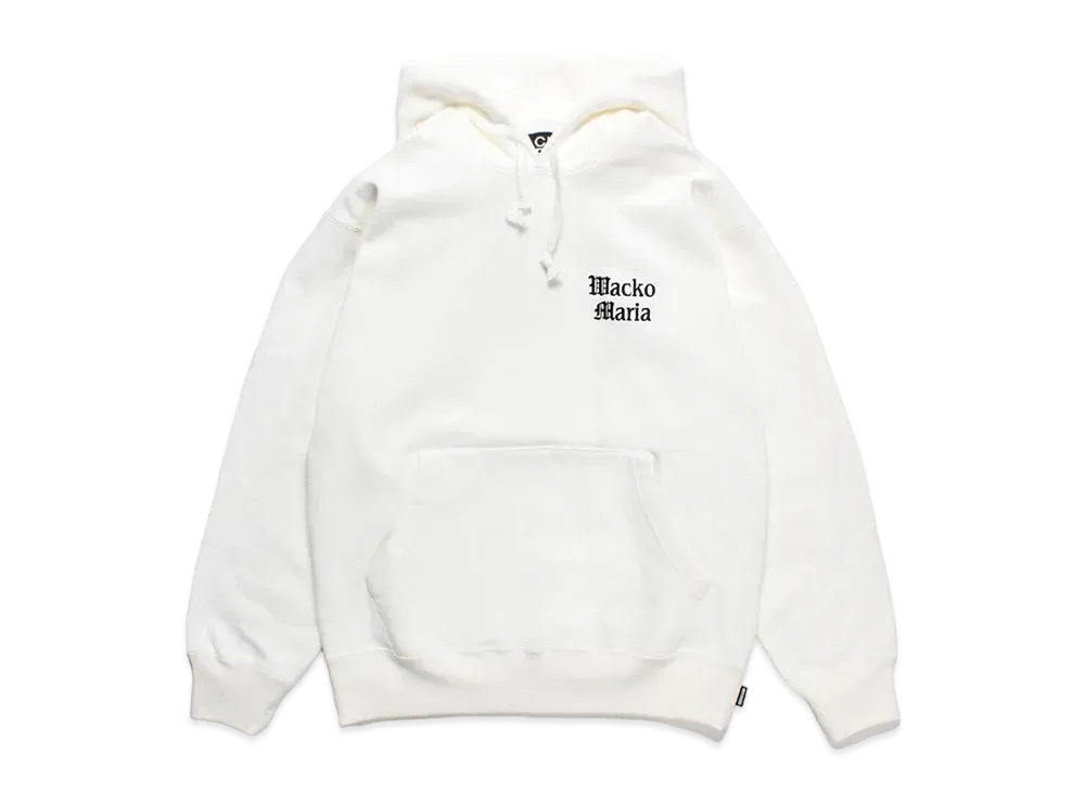 WACKO MARIA Heavy Weight Pull Over Hooded Sweat Shirt "White"