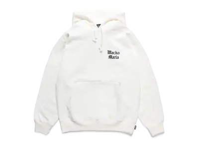WACKO MARIA Heavy Weight Pull Over Hooded Sweat Shirt "White"