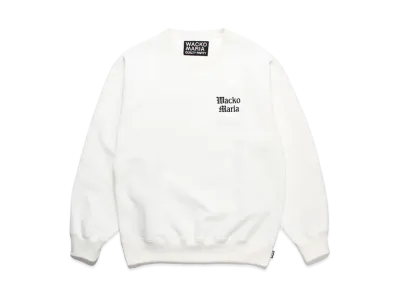 WACKO MARIA Heavy Weight Crew Neck Sweat Shirt "White"