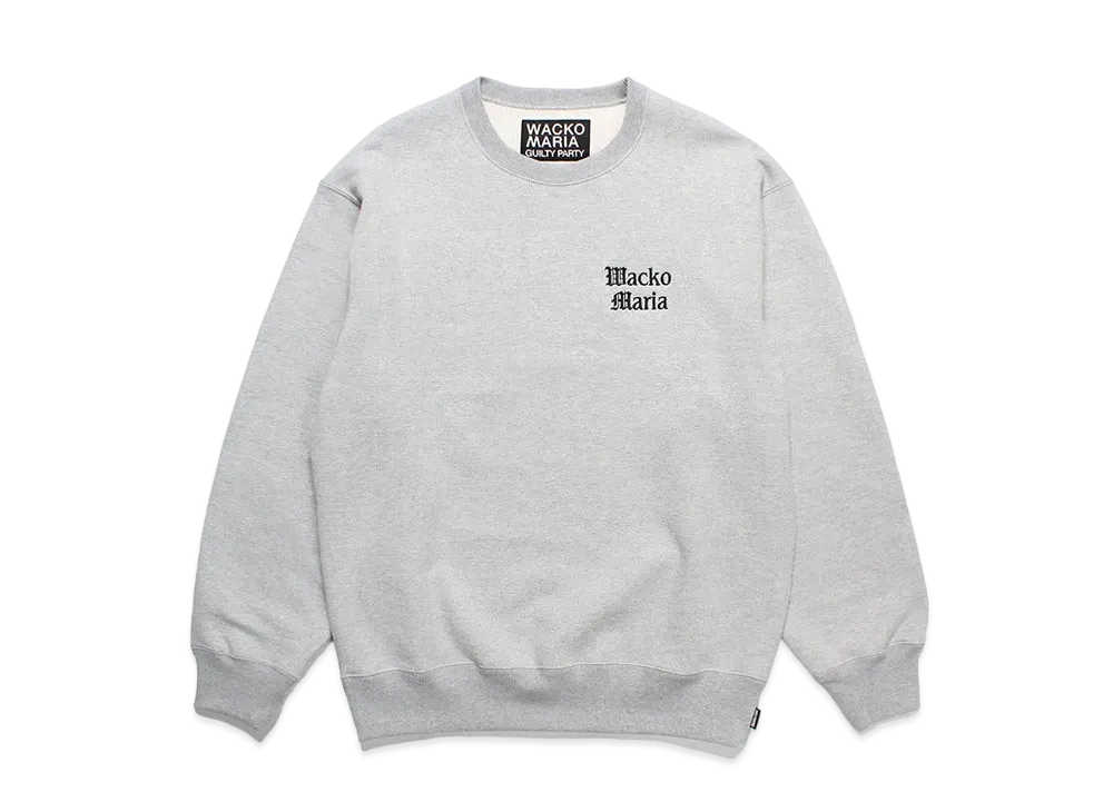 WACKO MARIA Heavy Weight Crew Neck Sweat Shirt "Gray"