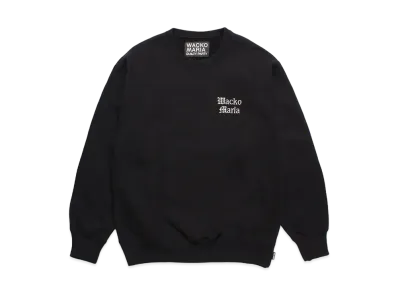 WACKO MARIA Heavy Weight Crew Neck Sweat Shirt "Black"