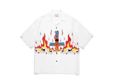 WACKO MARIA x neckface / Hawaiian Shirt "White"