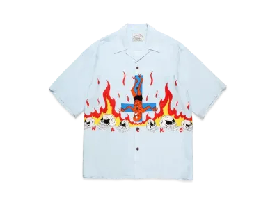 WACKO MARIA x neckface / Hawaiian Shirt "Blue"