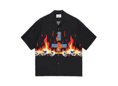 WACKO MARIA x neckface / Hawaiian Shirt "Black"
