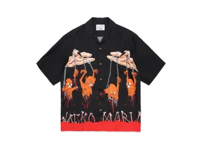 WACKO MARIA x neckface / Hawaiian Shirt "Black"