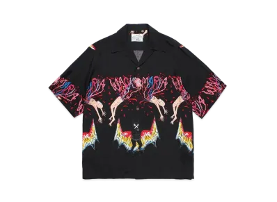 WACKO MARIA x neckface / Hawaiian Shirt "Black"