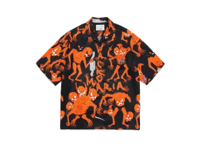 WACKO MARIA x neckface / Hawaiian Shirt "Black"