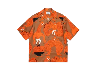WACKO MARIA x neckface / Hawaiian Shirt "Brown"