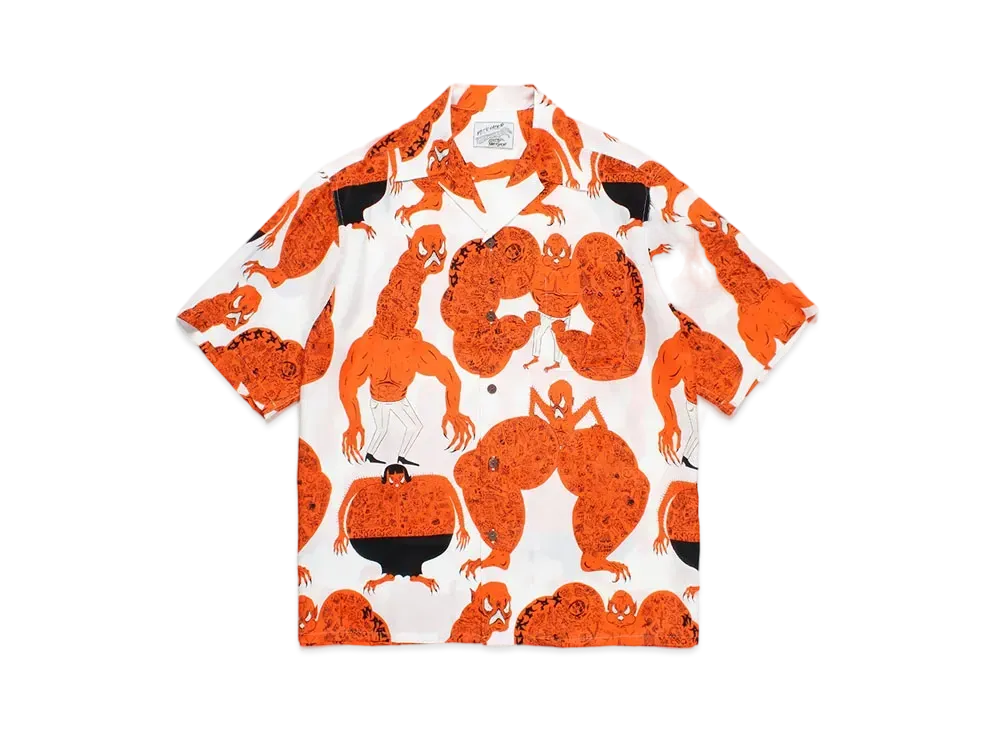 WACKO MARIA x neckface / Hawaiian Shirt "White"