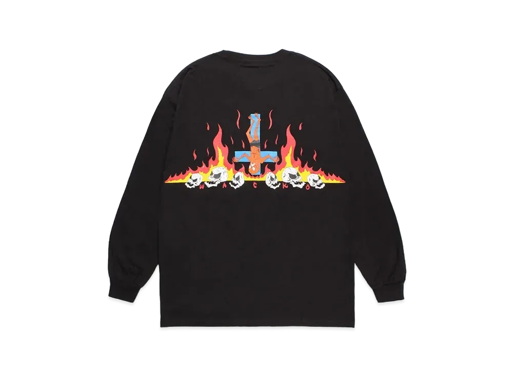 WACKO MARIA x neckface / Long Sleeve T-Shirt "Black"