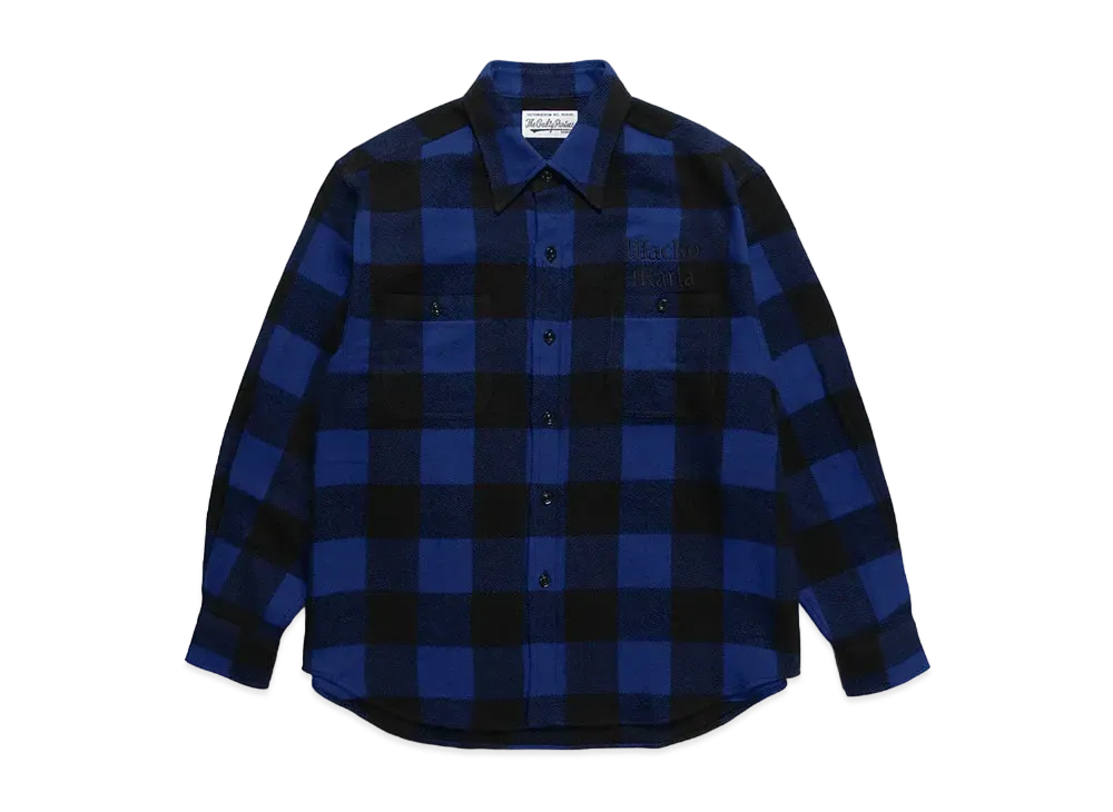 WACKO MARIA Block Check Flannel Shirt "Blue"