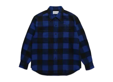 WACKO MARIA Block Check Flannel Shirt "Blue"