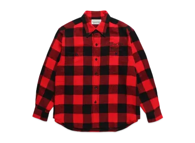 WACKO MARIA Block Check Flannel Shirt "Red"