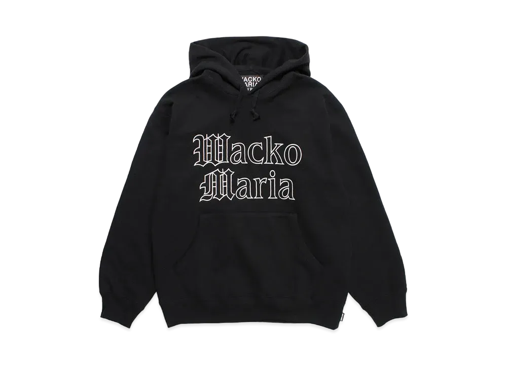 WACKO MARIA Heavy Weight Pull Over Hooded Sweat Shirt "Black"
