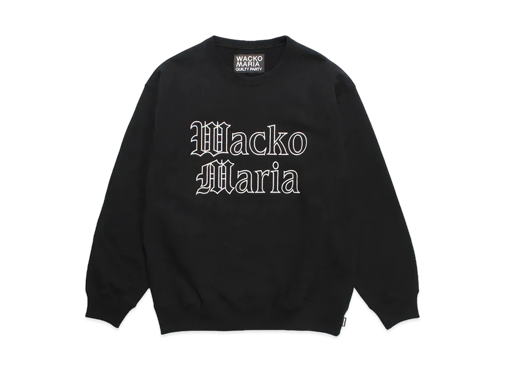 WACKO MARIA Heavy Weight Pull Over Sweat Shirt "Black"