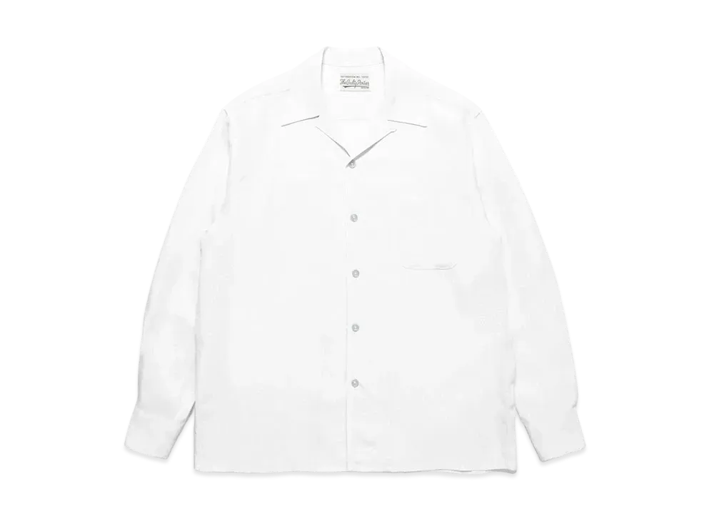WACKO MARIA 50's Open Collar Shirt "White"