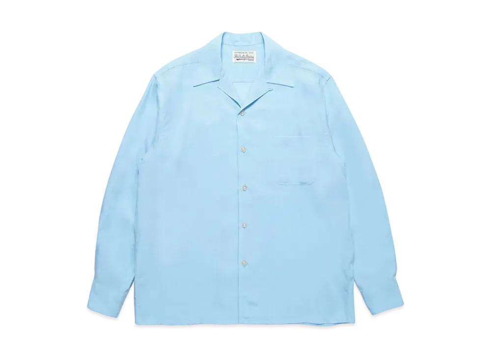 WACKO MARIA 50's Open Collar Shirt "Blue"