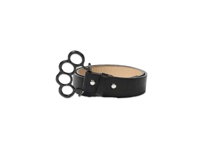 WACKO MARIA Johnny / Leather Belt "Black-Black"