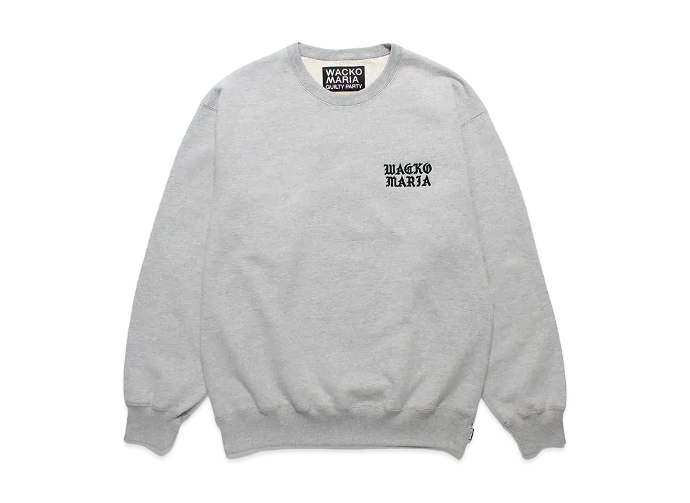 WACKO MARIA Heavy Weight Crew Neck Sweat Shirt "Gray"