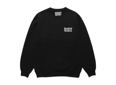 WACKO MARIA Heavy Weight Crew Neck Sweat Shirt "Black"