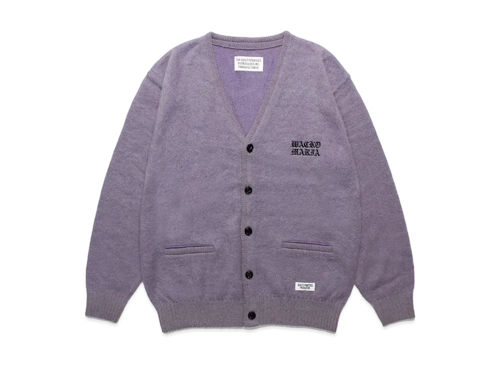 WACKO MARIA Mohair Knit Cardigan "Purple"