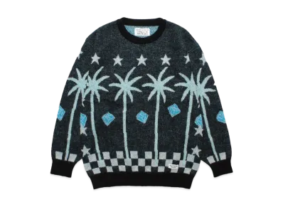 WACKO MARIA 世界平和プロジェクト / Jacquard Mohair Knit Sweater "Black"