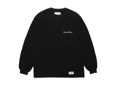 WACKO MARIA Thermal Crew Neck Shirt "Black"
