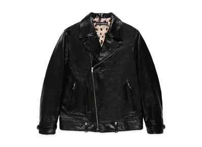 WACKO MARIA Cowhide Leather Double Riders Jacket "Black"
