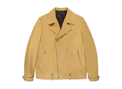 WACKO MARIA Nubuck Leather Double Riders Jacket "Camel"