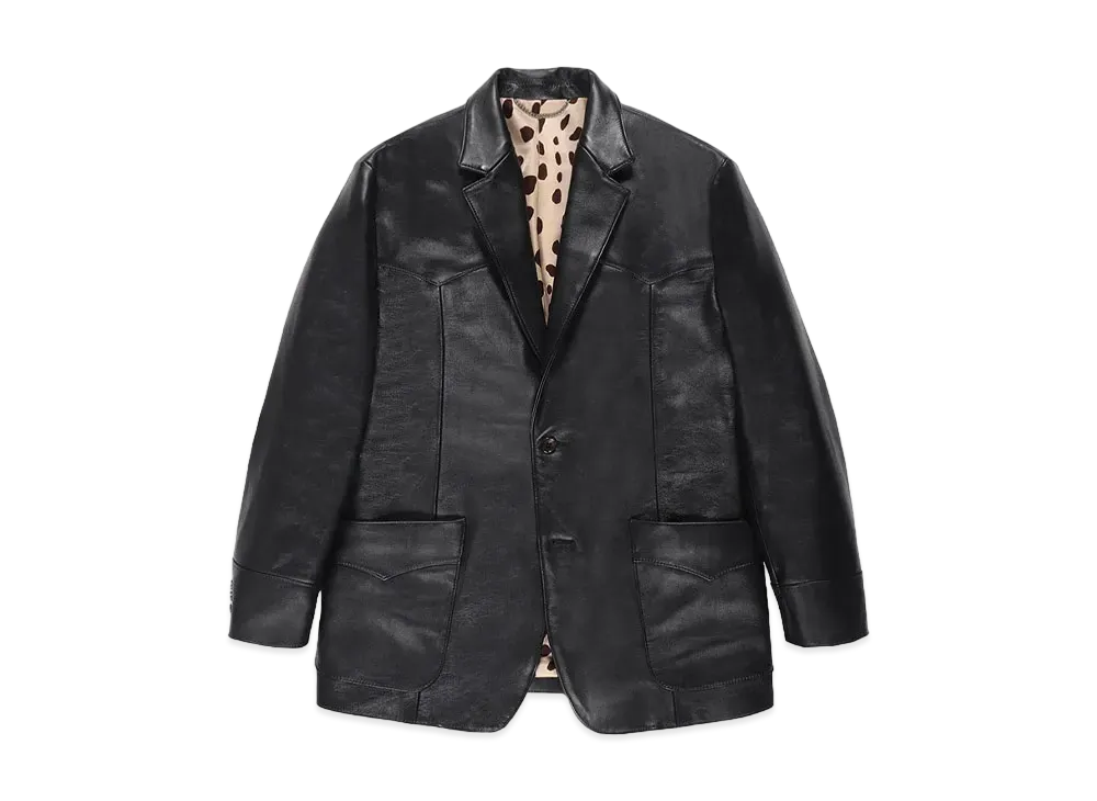 WACKO MARIA Sheep Skin Leather Westerin Single Breasted
