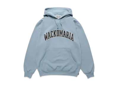 WACKO MARIA Middle Weight Pullover Hooded Sweat Shirt "Blue"