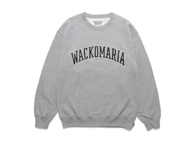 WACKO MARIA Middle Weight Crew Neck Sweat Shirt "Gray"