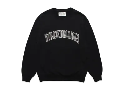 WACKO MARIA Middle Weight Crew Neck Sweat Shirt "Black"