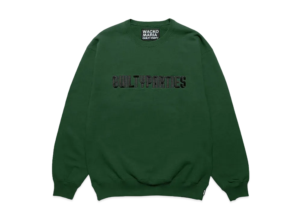 WACKO MARIA Heavy Weight Crew Neck Sweat Shirt "Green"