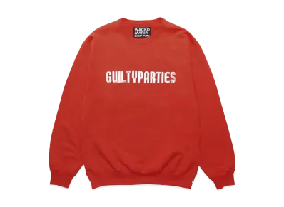 WACKO MARIA Heavy Weight Crew Neck Sweat Shirt "Red"