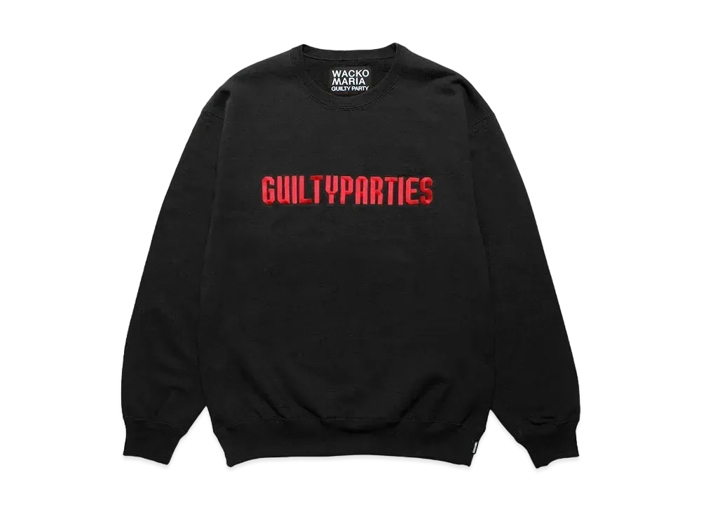 WACKO MARIA Heavy Weight Crew Neck Sweat Shirt "Black"