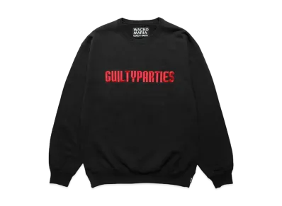 WACKO MARIA Heavy Weight Crew Neck Sweat Shirt "Black"
