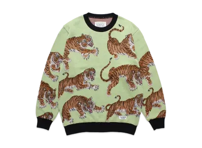 WACKO MARIA Tim Lehi / Jacquard Knit Sweater "Light Green"